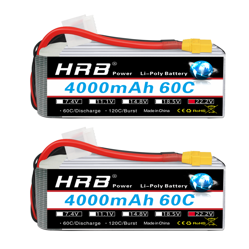6S Lipo Battery 22.2V 5000Mah - 1/2 Uds HRB 6S Lipo batería