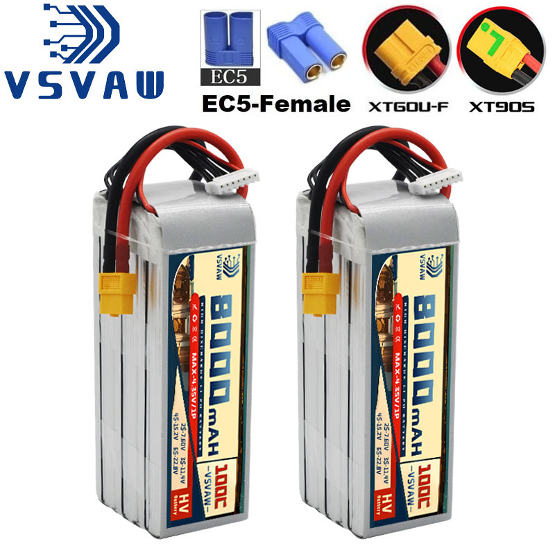 6S Lipo Battery 22.2V 5000Mah - Batería Lipo HV 2026 Nueva 6S