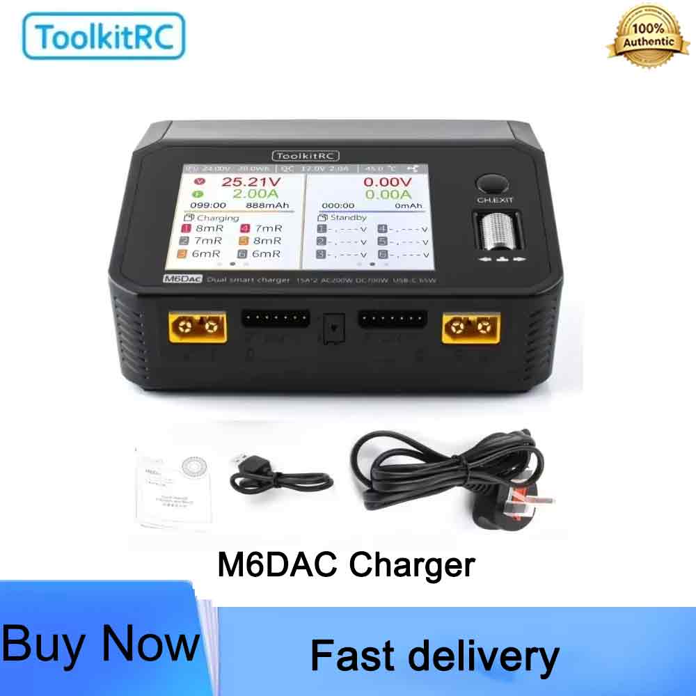 Cargador inteligente de baterí - Toolkitrc M6Dac Smart Charger reseña y precio