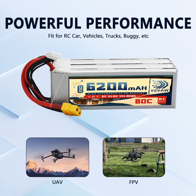 Batería Lipo de Alta Velocidad - 6S Lipo Battery 22.2V 5000Mah reseña y precio