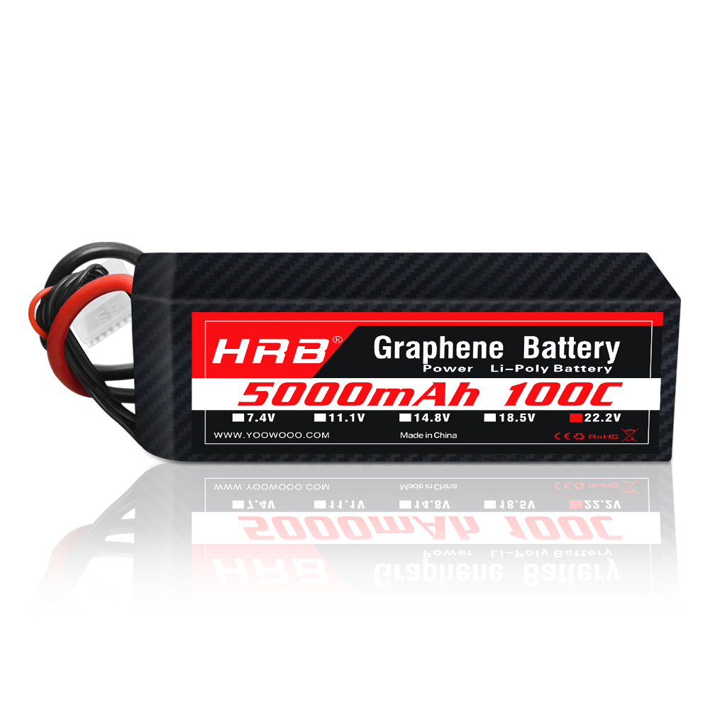 1 batería de grafeno HRB 22,2  - 6S Lipo Battery 22.2V 5000Mah reseña y precio